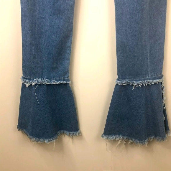 JCJQ Heavily Distressed Bell Bottom Jeans. - Picture 12 of 14